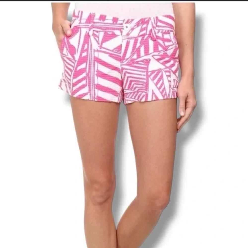 Lilly Pulitzer Shorts Size 2 Pink and White- “The Walsh Short”